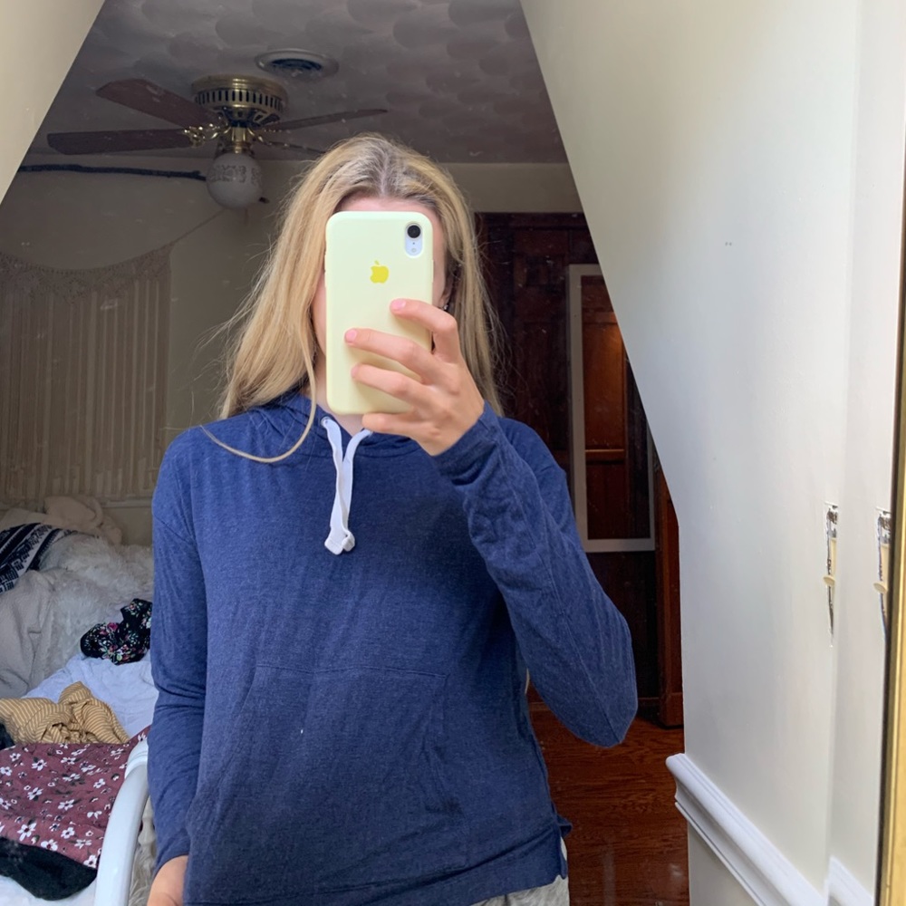 a cropped sweatshirt